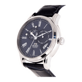 Orient Automatic Sun & Moon Phase Blue Dial Leather Band Watch for Men - SET0T004